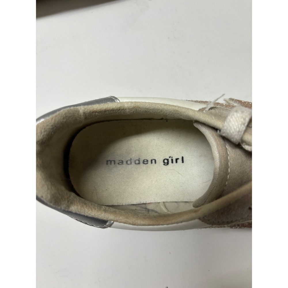 Madden Girl Keenar White Multi Suede Gum Sole Sneakers Shoes Womens 5 MKEENAR - Picture 3 of 4